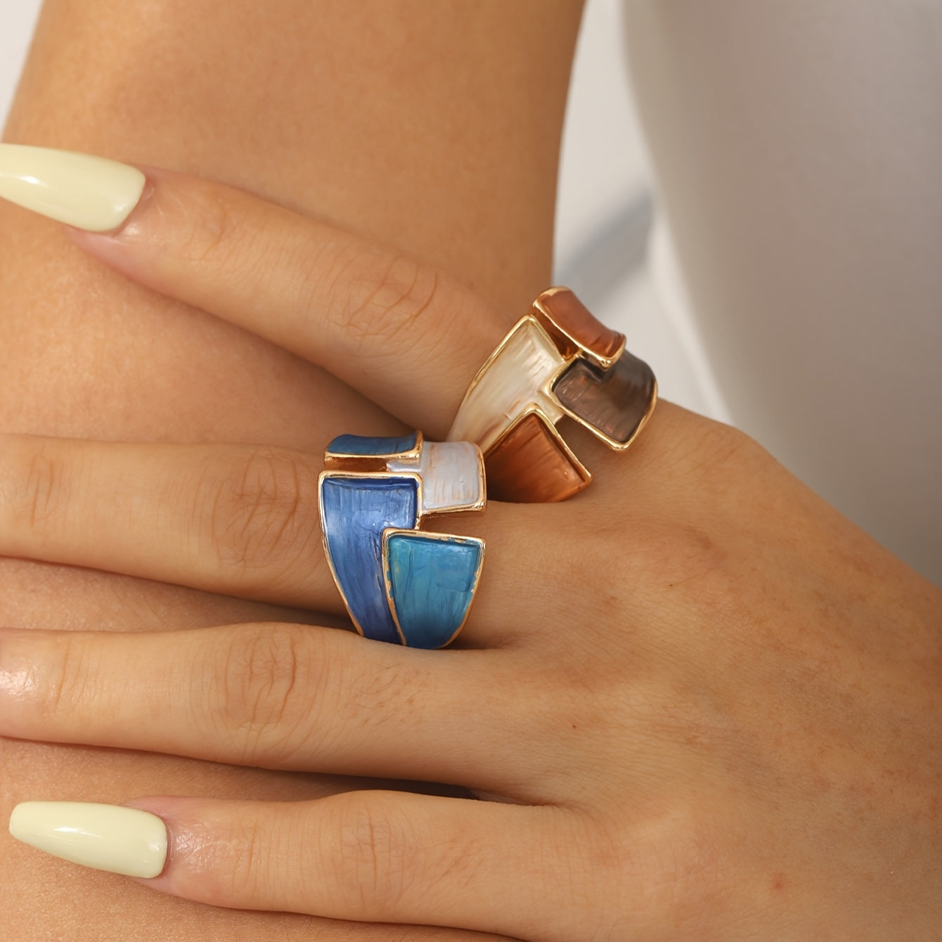 Vintage handgeschilderde Ring