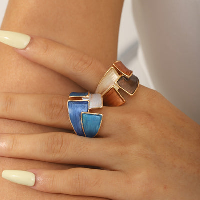 Vintage handgeschilderde Ring