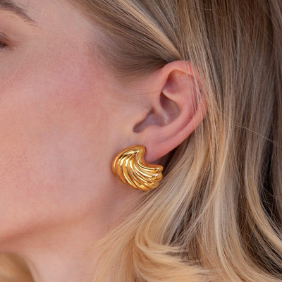 Gouden Schelp Oorbellen