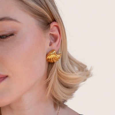 Gouden Schelp Oorbellen