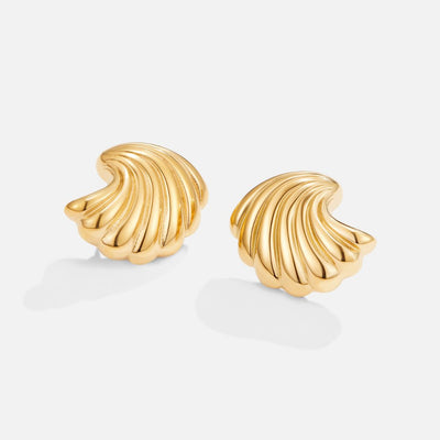 Gouden Schelp Oorbellen