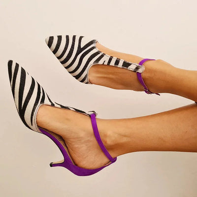 Savana™ | Zebra-hakken met paarse hak en achterband