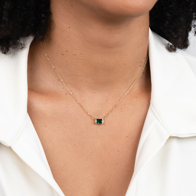 Moni Groene Smaragd-Halsband