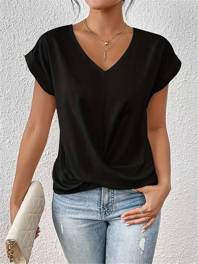 Doreen | V-hals shirt met flatterende pasvorm