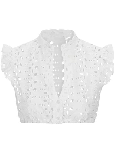 Dames Oktoberfest Blouse met V-hals, Halve Mouwen en Transparante Kantdetails