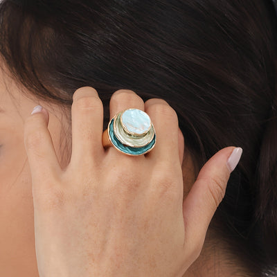 Boho Drie-laags Emaille Ring