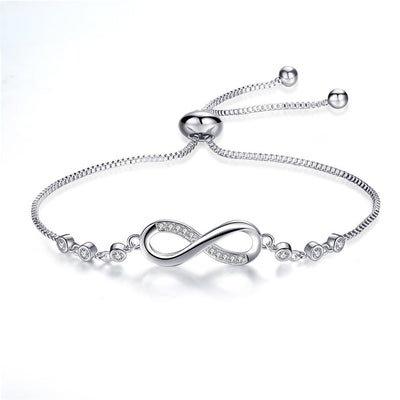 Verstelbare Oneindigheid Armband in Zilver