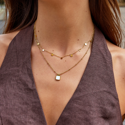 Agatha Gold Druppels Halsketting