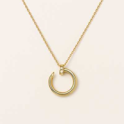 SPIJKER Gouden Ketting met Zirkoon