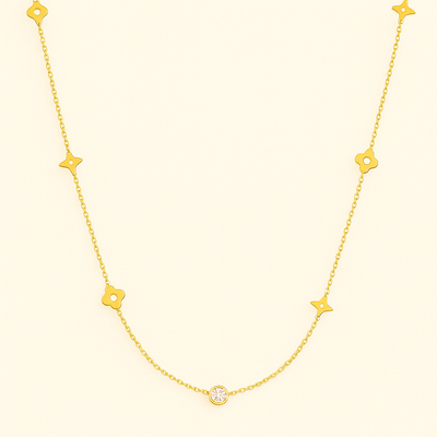 CARRIE Gouden Klaver Ketting