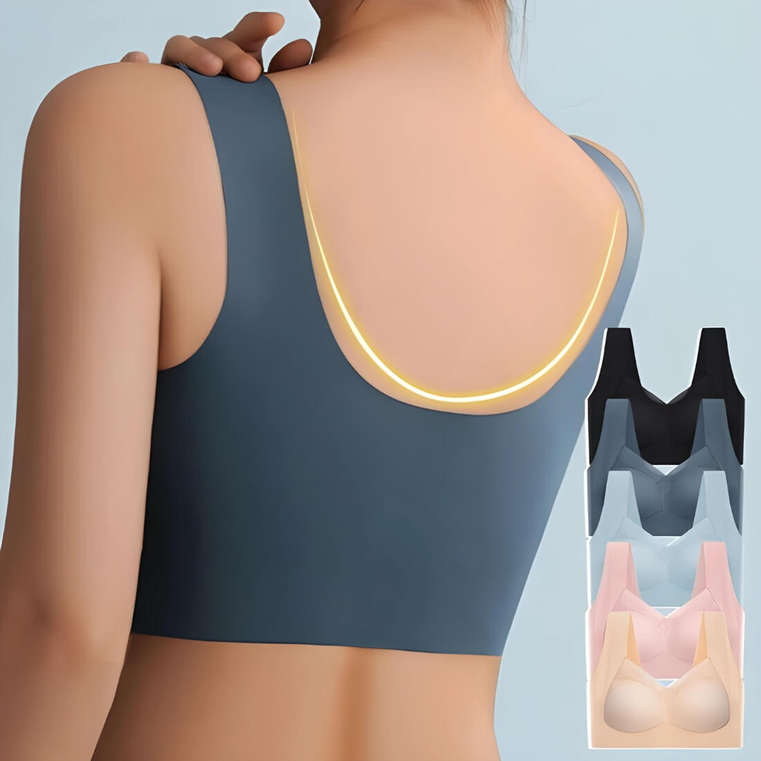 (PACK VAN 5) Ultra comfortabele naadloze beha