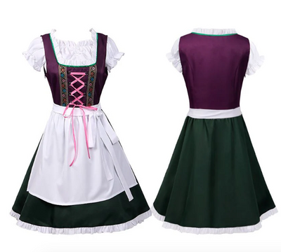 Stijlvolle dames dirndl jurk met korsetvetersluiting en prachtige details voor feestelijke evenementen