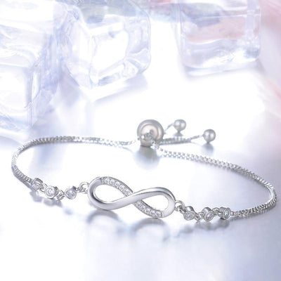 Verstelbare Oneindigheid Armband in Zilver