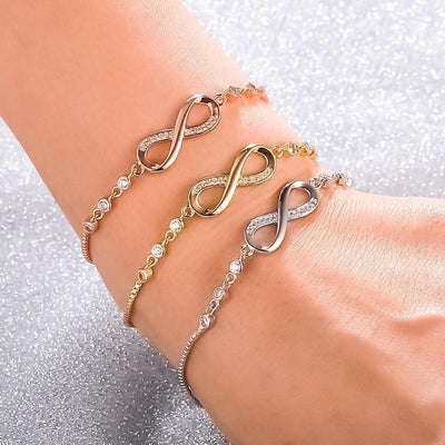 Verstelbare Oneindigheid Armband in Zilver