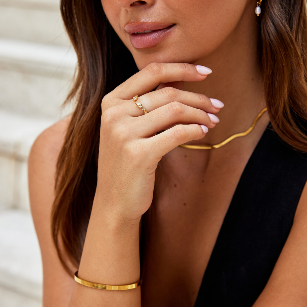 Vrede - Kristal Gouden Ring