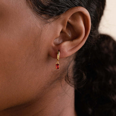 BELLA Gouden Birthstone Hoops