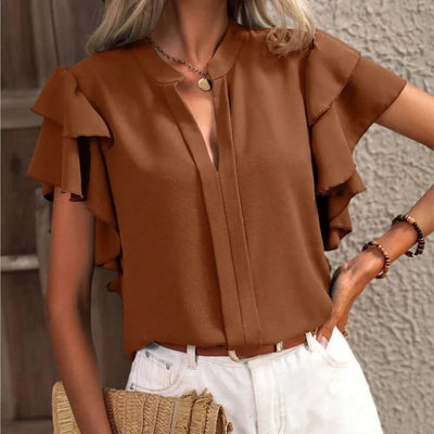 Amira | Elegante blouse met sierlijke mouwen