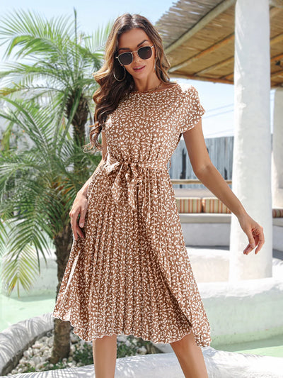 Anette | Trendy jurk met subtiel bloempatroon