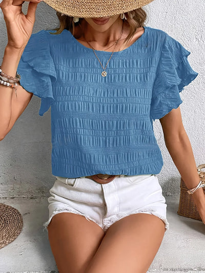 Charmaine | Luchtige blouse met speelse ruches