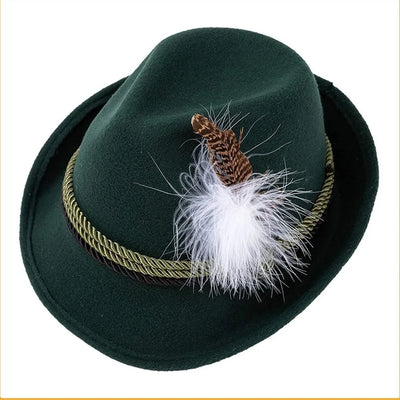 Stijlvolle herenfedora voor Oktoberfest met veer – Het ideale kostuumaccessoire voor uw feestelijke uitstraling