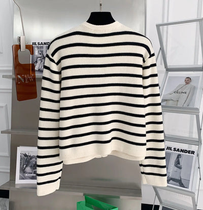 Sheryl | Tijdloos gestreept vest met knoopsluiting