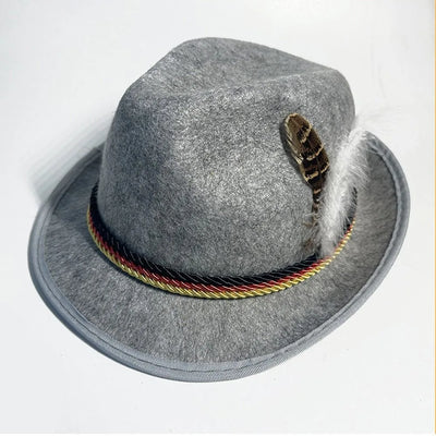 Stijlvolle herenfedora voor Oktoberfest met veer – Het ideale kostuumaccessoire voor uw feestelijke uitstraling