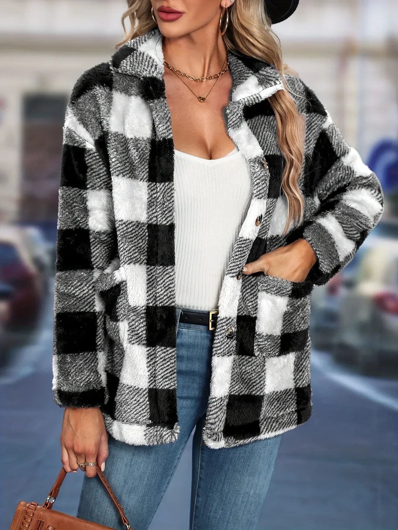 Carla | Casual geblokte jas