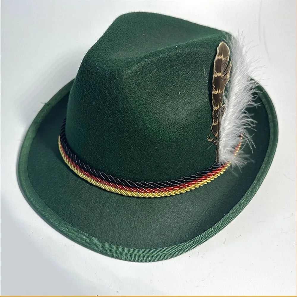 Stijlvolle herenfedora voor Oktoberfest met veer – Het ideale kostuumaccessoire voor uw feestelijke uitstraling