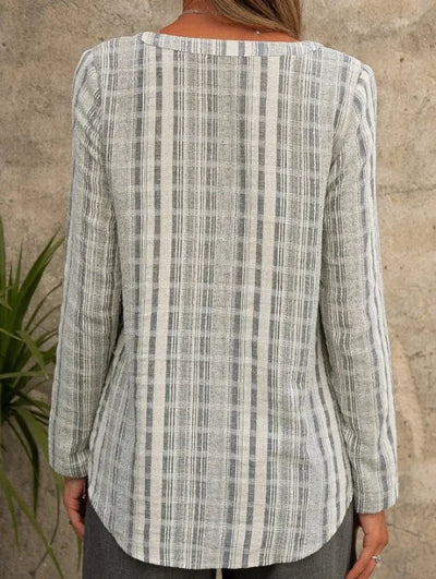 Andrea | V-hals shirt met lange mouwen