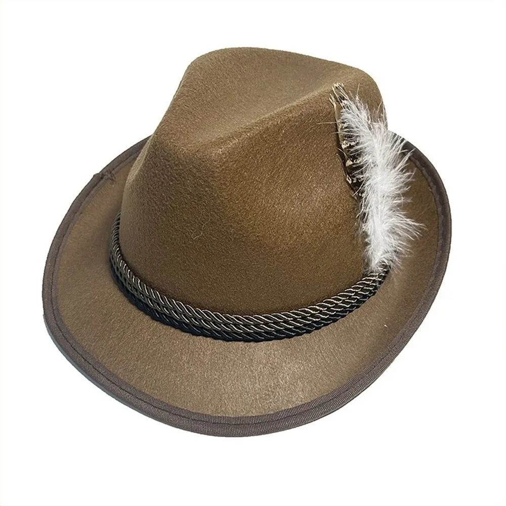 Stijlvolle herenfedora voor Oktoberfest met veer – Het ideale kostuumaccessoire voor uw feestelijke uitstraling