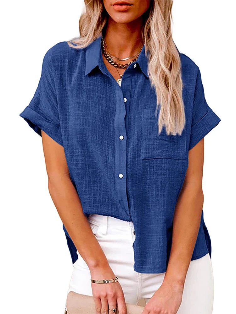 Lindy | Tijdloze blouse met linnen