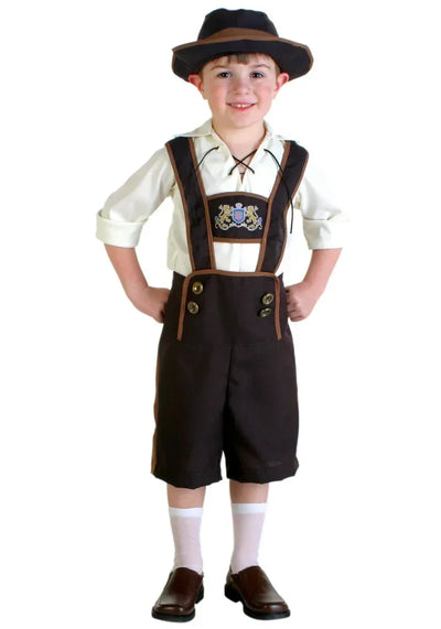 Feestelijk Oktoberfest Jongenskostuum met Lederhosen, Shirt en Hoed voor de Ideale Look