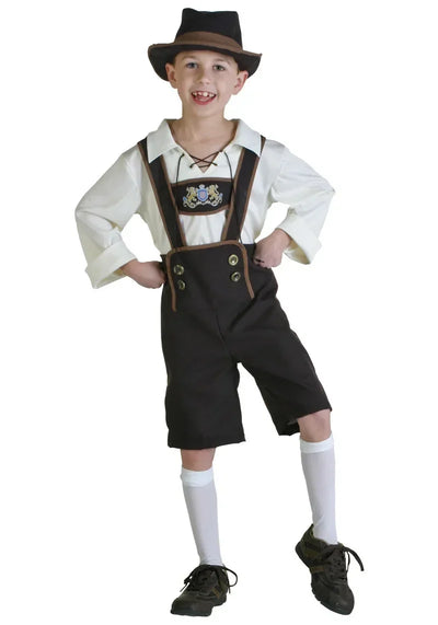 Feestelijk Oktoberfest Jongenskostuum met Lederhosen, Shirt en Hoed voor de Ideale Look