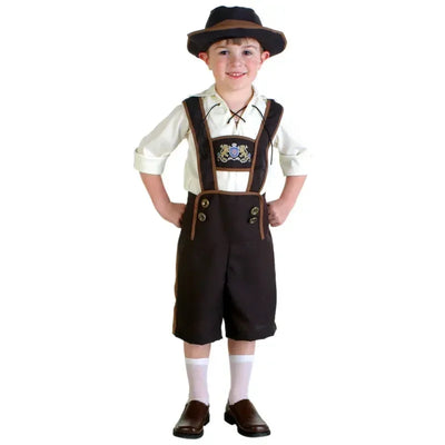 Feestelijk Oktoberfest Jongenskostuum met Lederhosen, Shirt en Hoed voor de Ideale Look