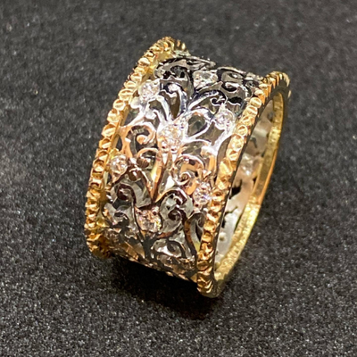 Mika - Vintage Zirkonia Klimop Ring
