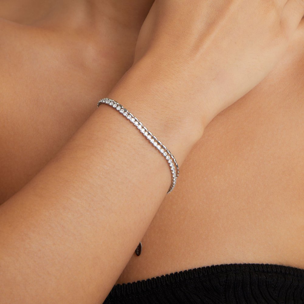 Arelia Kristal Zilveren Armband