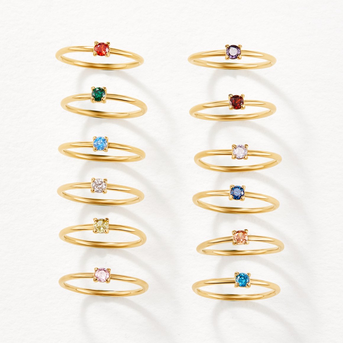 Geboortesteen Gouden Ringen