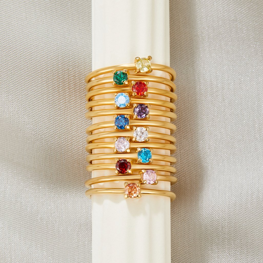 Geboortesteen Gouden Ringen