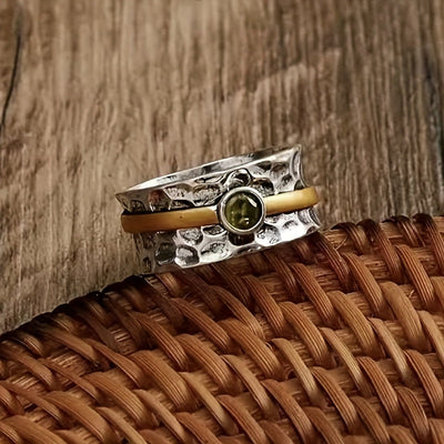 Elegante groene zirkonia-ring