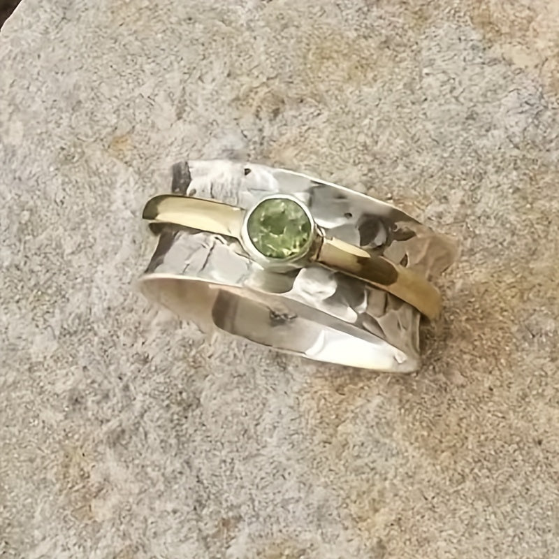 Elegante groene zirkonia-ring