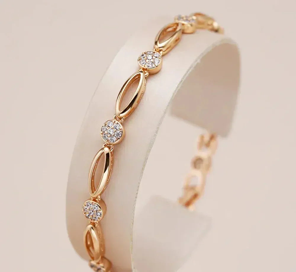 Elegante gouden zirkonia armband