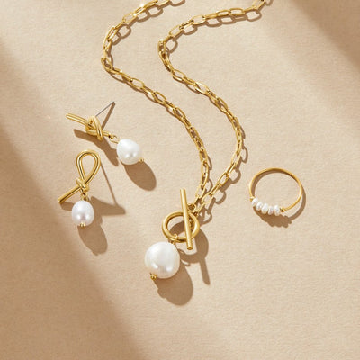 Eva Zoetwaterparel Gouden Ketting