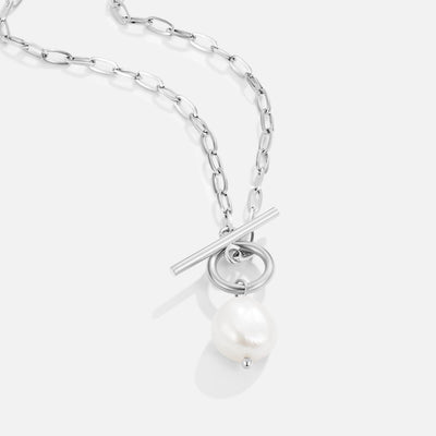 Eva Zoetwaterparel Zilveren Ketting