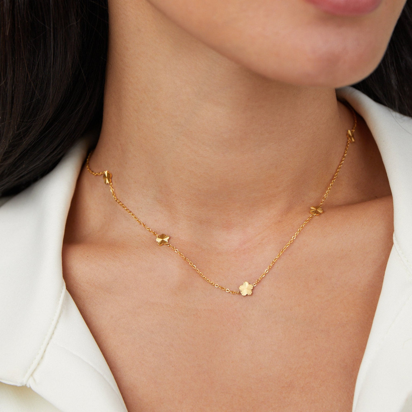 Bloemen Power Gouden Ketting