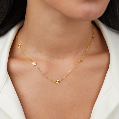 Bloemen Power Gouden Ketting