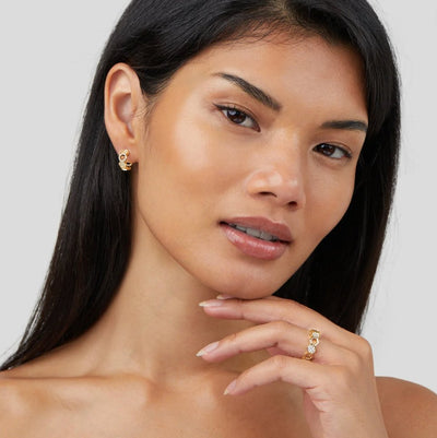 Bij - Gouden & Kristallen Ring