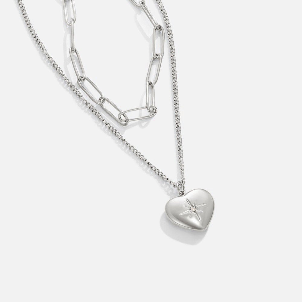 Hart & Paperclip Ketting