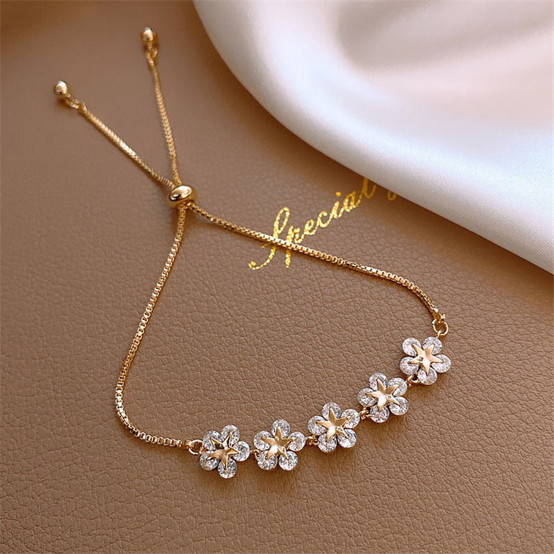 Armband Kristal Daisy in Goud