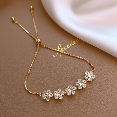 Armband Kristal Daisy in Goud