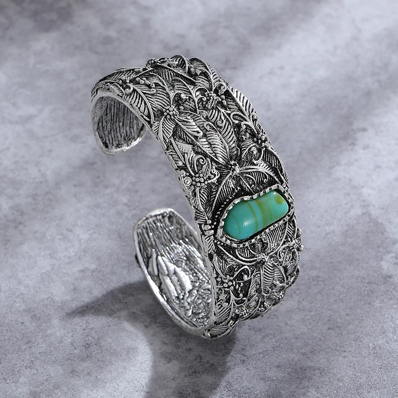 Vintage Turquoise Stenen Armband